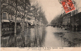 Paris Inondé 1910  La Grande Crue  Avenue Rapp - Inondations