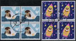 Suisse - 2021 - Tierboten - Viererblock - Ersttag Stempel ET - Usati