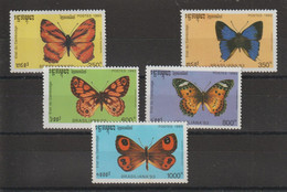 Cambodge 1993 Papillons 1115-9, 5 Val ** MNH - Cambodge