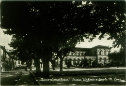 RICCIA ( CAMPOBASSO ) PIAZZA UMBERTO E SCUOLA M. CIMA - EDIZIONE REALE - SPEDITA 1962 (8908) - Campobasso