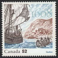 Qt.i CANADA-FRANCE Joint Issue = 400th Of FRENCH SETTL In QUEBEC = CHAMPLAIN'S SHIP And NATIVES Canada 2008 Sc 2269 MNH - Indiens D'Amérique