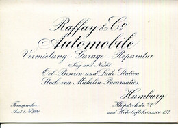 ALLEMAGNE.HAMBOURG.CARTE PUB.RAFFAY & Co.AUTOMOBILE 2 & 4 KLOPSTOCK-STRASSE. - Non Classés