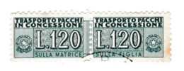 1955-81 ITALIA ITALY PACCHI IN CONCESSIONE STELLE 120 LIRE USATO - Colis-concession