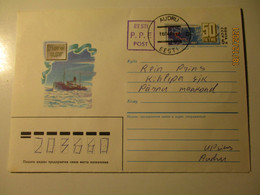 USSR RUSSIA ESTONIA  ICEBREAKER GEORGI SEDOV DRIFT POSTAL  STATIONERY COVER WITH PPE HANDSTAMPED VALUE 1992 , 0 - Scientific Stations & Arctic Drifting Stations