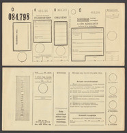 Post Office - POST OFFICE / "O" PACKET Inland / HUNGARY 1960's - Parcel Post Postal Stationery Form - Paquetes Postales