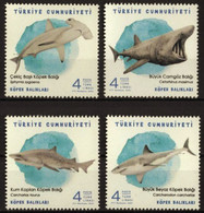 TURKEY 2021 FAUNA Animals. Fish SHARKS - Fine Set MNH - Ungebraucht