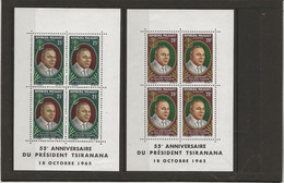 MADAGASCAR - BLOC FEUILLET N° 3 ET 4  NEUF SANS CHARNIERE ANNEE 1965 - Madagascar (1960-...)