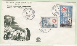 TAAF 1963 Annee Du Soleil Calme 1v FDC Ca Archipel Kerguelen (TAF153C) - FDC