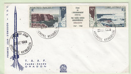 TAAF 1968 Fusée-Sonde Dragon 1v  FDC Ca Archipel Kerguelen (TAF154E) - FDC