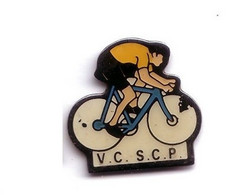 SP13 Pin's Vélo Cyclisme VC SCP Vélo Club Sainte Croix En Plaine ALSACE Achat Immédiat - Cyclisme