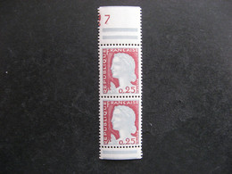 TB Paire Verticale De Carnet Avec Barres Du N° 1263d , Neuve XX. - Unused Stamps