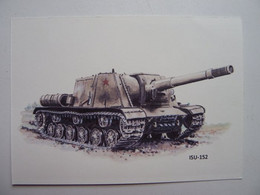 Russian Armored Gun ISU 152 / Polish Postcard  / Tank / Armored Car / Panzer - Weltkrieg 1939-45