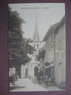 CPA 01 ST SAINT MARTIN DU MONT L'Eglise ANIMATION Devant L'HOTEL GALLET - Bellegarde-sur-Valserine