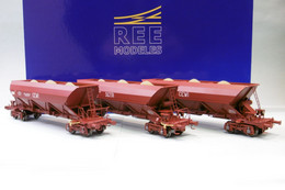 REE - Coffret 3 WAGONS TREMIES EX SGTR CEWI Ep. IV-V SNCF Réf. WB-574 Neuf NBO HO 1/87 - Wagons Marchandises