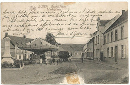 Ruien - Marktplaats - Grand'Place - 1924 - Kermis Molen - Kermesse - Manège - Kluisbergen - Berchem - Kluisbergen