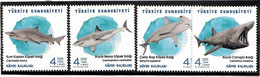 Turkey 2021 . Fish - Sharks . 4v. - Nuovi