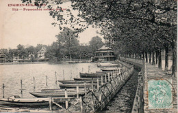 Cpa  Enghien Les Bains Promenade Autour Du Lac - Lens