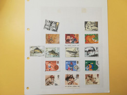 PAGINA PAGE ALBUM GRAN BRETAGNA GREAT BRETAIN  ATTACCATI PAGE WITH STAMPS COLLEZIONI LOTTO LOTS - Collections