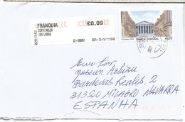 PORTUGAL CC SELLO EMISION CONJUNTA FRANCIA RUA ROYALE PARIS Y ATM EL CORTE INGLES - Covers & Documents