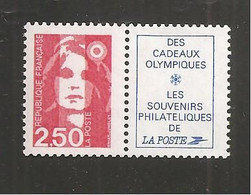France, 2715a, Avec Vignette, Neuf **, TTB, Marianne De Briat - 1989-96 Marianne Du Bicentenaire
