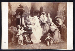 Vers 1875 PHOTO CDV GOUPIL - Dévotion - Enfants Et Soeur Sur Orgue - Rare ! - Antiche (ante 1900)