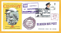 TONGA 1982, TIN CAN MAIL, TRANSPORT COURRIER PAR BOITE METALLIQUE,  1 Enveloppe Cachets Et Timbres Recto-verso C - Tonga (1970-...)