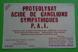 Buvard 1012 - Laboratoire Des Protéines Animales Kouba ALGER - Etat D'usage: Voir Photos- 21x13.5 Cm Environ - Vers 1950 - Produits Pharmaceutiques