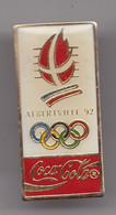 Pin's J.O  Coca Cola Alberville  Jeux Olympiques 92 Réf 7193 - Coca-Cola