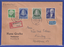 Berlin Mi.-Nr. 102, 104 Und 124 In MIF Auf R-Brief Von Hannover Nach Nürnberg - Covers