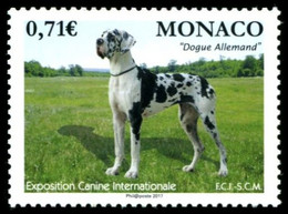 MONACO 2017 International Dog Show In Monte Carlo Great Dane Dogs Animals Fauna MNH - Dogs