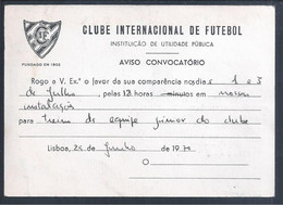 Postal Stationery Repicado Do CIF - Clube Internacional De Futebol De 1970. Soccer. Football. Fußball. Voetbal. Calcio - Postal Stationery
