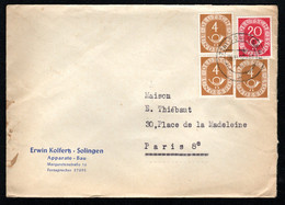 Lettre De SOLLINGEN Pour La France 1952 - Brieven En Documenten