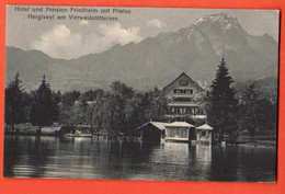 NAB-22  Hotel Pension Friedheim Mit Pilatus  Hergiswyl  Hergiswil  .  Gelaufen 1925 - Hergiswil