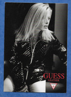 CPM Publicitaire Mode Femme GUESS LEATHER - Max Racks 1996 - Mode