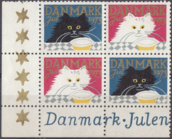 DANMARK - 1973 - Quartina Nuova MNH Di Erinnofili In Tema Natalizio Con Margini E Angolo Di Foglio. - Abarten Und Kuriositäten