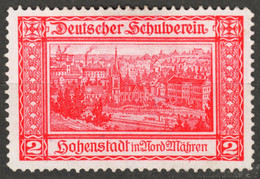 Zábřeh Hohenstadt Nordmähren Czechia Bohemia Germany Austria Label Cinderella Vignette SCHOOL Deutscher Schulverein - ...-1918 Prefilatelia