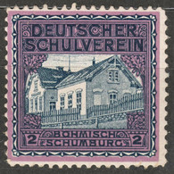 Böhmisch Schumburg Šumburk Czechia Bohemia Germany Austria Label Cinderella Vignette SCHOOL Deutscher Schulverein - ...-1918 Prefilatelia