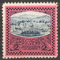 Kašperské Hory Bergreichenstein Czechia BÖHMEN Germany Austria Label Cinderella Vignette SCHOOL Deutscher Schulverein - ...-1918 Préphilatélie