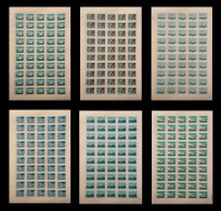 POR@1504-09MNH - Complete Set Of 6 Full Sheets Of 50 MNH Stamps - "Barcos Dos Rios Portugueses" - Portugal - 1981 - Volledige & Onvolledige Vellen