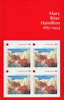 Qc.b CANADIAN ART: MARY RITER HAMILTON = WW1, WWI = Booklet Page Of 4 With Description MNH Canada 2020 - Pagine Del Libretto