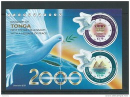 Tonga 2000 Millennium Peace Dove Miniature Sheet MNH - Tonga (1970-...)