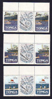 Tonga 1982 Specimen Tin Can Mail Gutter Strips With Tin Can Cachets Labels - Tonga (1970-...)