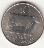 Guernsey Coin 10p 1968 (Large Format) - Guernsey
