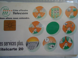 IVORY COAST  USED CARDS ADVERTISING  TELECOM - Ivoorkust