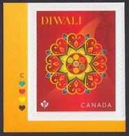 Qc.b - DIWALI = FESTIVAL HOLIDAY = Stamp Cut From Booklet With COLOUR ID Marks Canada 2021 MNH - Postzegels