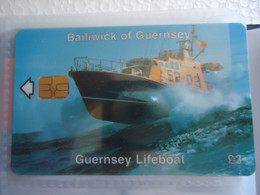 GUERNSEY USED CARDS SHIPS BOATS  LIFEBOAT - Schiffe