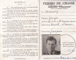 EURE PERMIS DE CHASSE DEPARTEMENTALE - Documents Historiques