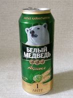 KAZAKHSTAN...BEER CAN..1000ml. " WHITE BEAR" LIGHT - Cans