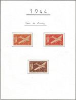 TIMBRE , Neuf , Sur Charnière, REUNION, France Libre,poste Aérienne, Série De Londres, LOT DE 3 TIMBRES, Frais Fr 1.65 E - Unused Stamps