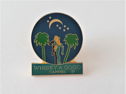 PINS BOISSONS WHISKY À GOGO CANNES 91  PALMIERS LUNE ÉTOILES DANSEURS / 33NAT - Boissons